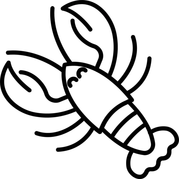 Crustacean Fish Lobster Icon — Stock Vector