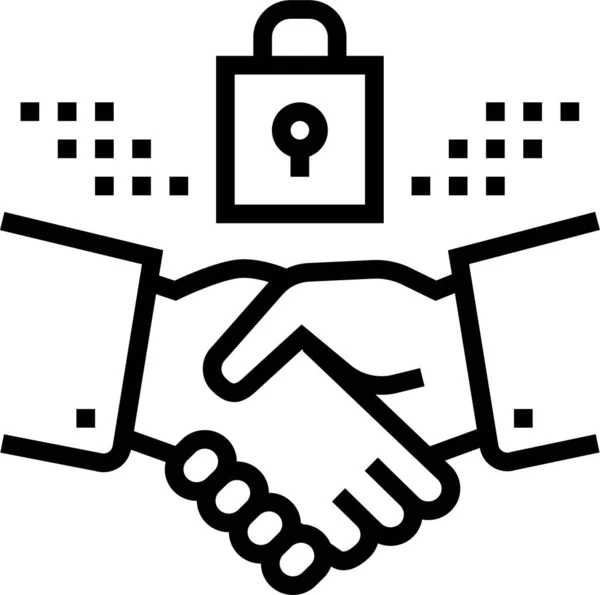 Business Ethics Handshake Icon — Stock Vector