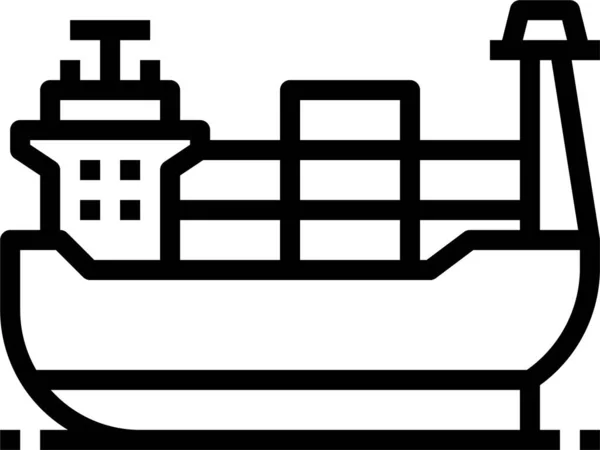 Icono Logístico Carga Contenedores Estilo Esquema — Archivo Imágenes Vectoriales