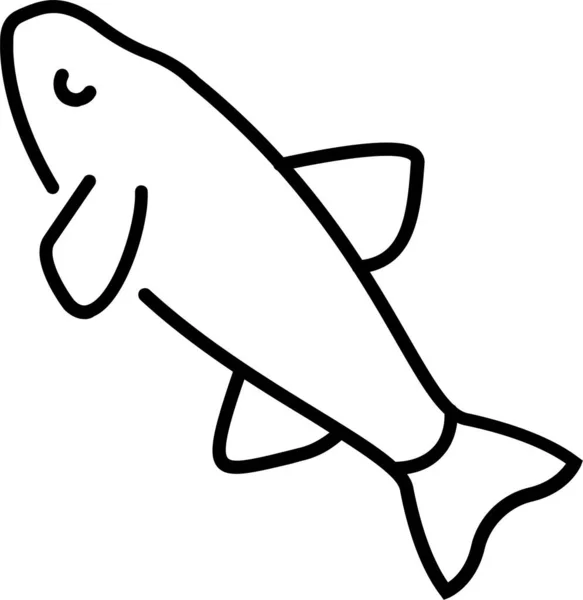鯉魚淡水アイコン — ストックベクタ