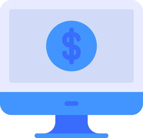 Business Computer Finance Icon — Stock Vector