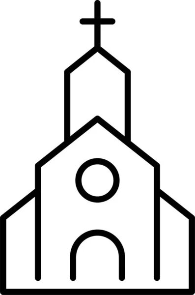 Bauzeremonie Kirche Ikone — Stockvektor