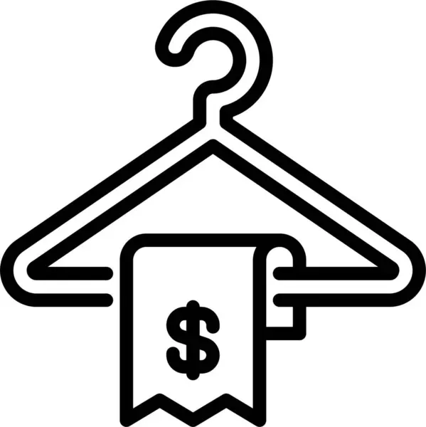 Hanger Money Price Icon — Stock Vector