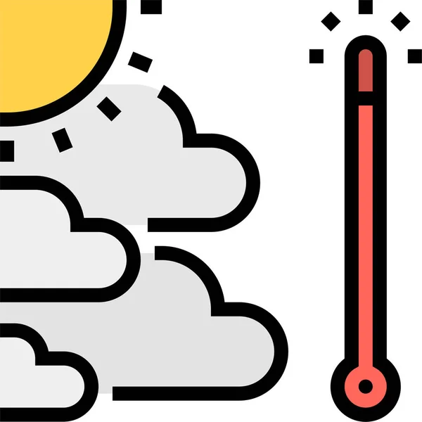 Lucht Wereldwijde Vervuiling Icoon Filedoutline Stijl — Stockvector