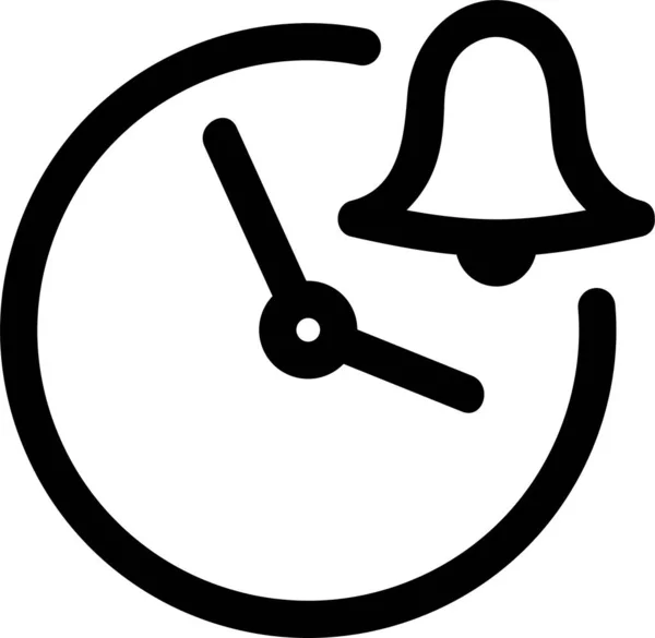 Icono Del Reloj Llamada Alarma Estilo Esquema — Archivo Imágenes Vectoriales