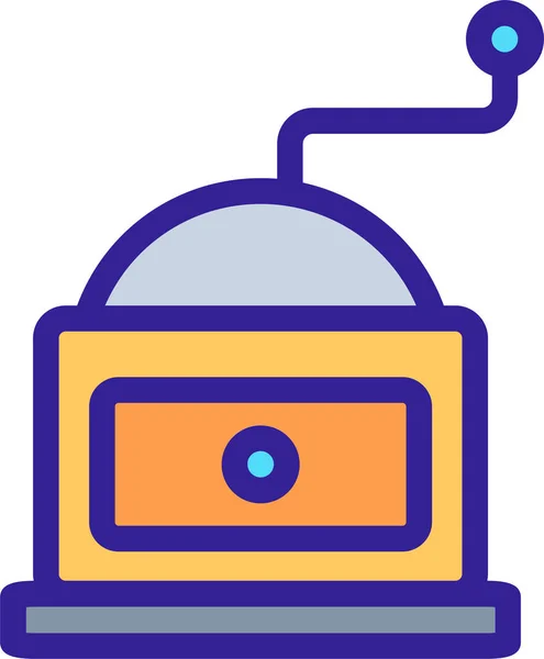 Koffie Koken Apparatuur Pictogram Filedoutline Stijl — Stockvector