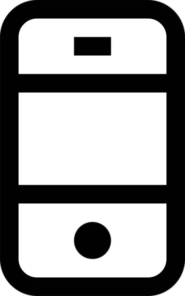 Значок Мобільного Телефону Яблука Стилі Контурів — стоковий вектор
