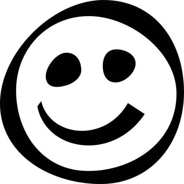 面对快乐微笑的图标手绘风格 — 图库矢量图片