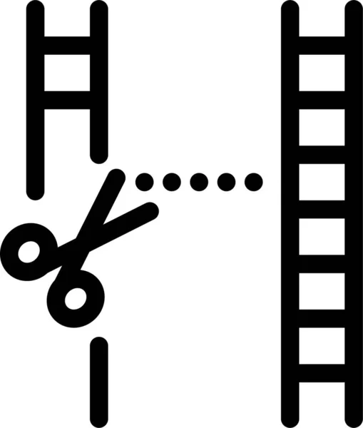 Cinéma Cinématographie Coupe Icône — Image vectorielle