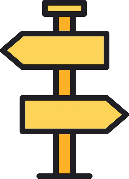 Guide Street Directional Icon — 스톡 벡터