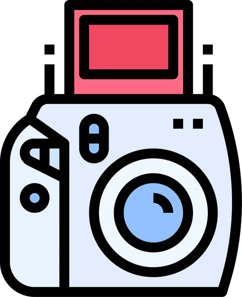 Camera Film Memorial Icon Loveromance Category — Stock Vector