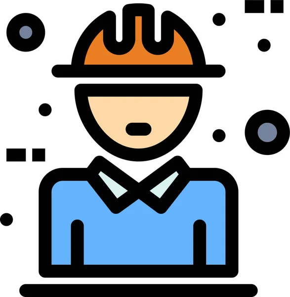 Architecture Builder Character Icon — Stock Vector