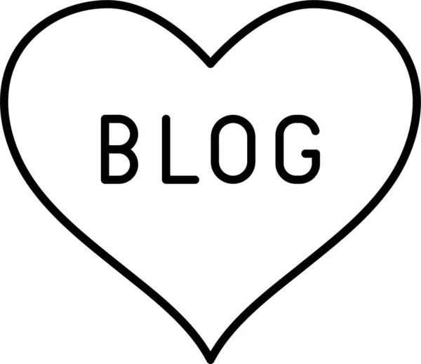 Coeur Amour Blogueur Icône — Image vectorielle