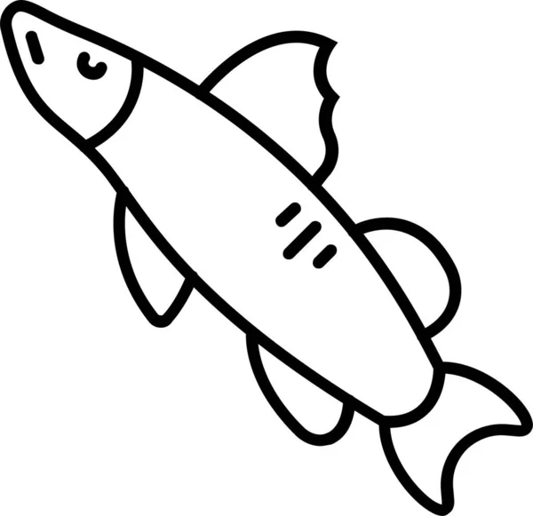 Икона Пресноводного Вида Рыбы — стоковый вектор