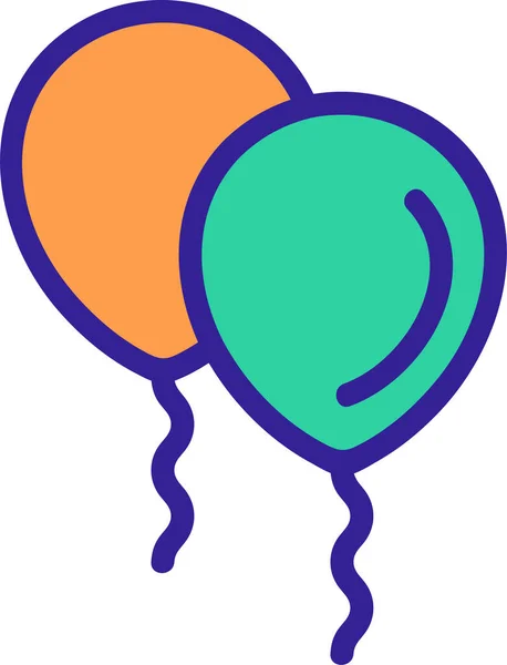 Air Balloon Celebration Icon — Stock Vector