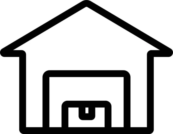 Barn Building Construction Icon — Stock Vector