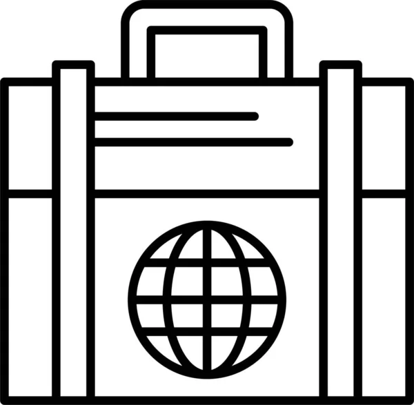 Business Globe Investment Icon Outline Style — Stock Vector