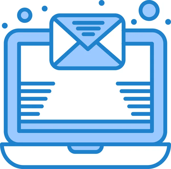 Mail Newsletter Symbol Umrissstil — Stockvektor