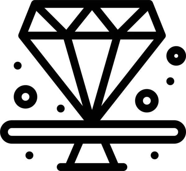 Ícone Diamante Jóia Premium — Vetor de Stock
