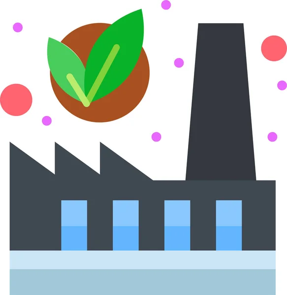 Ikona Nuklearna Fabryki Ekologii Kategorii Ekologii — Wektor stockowy