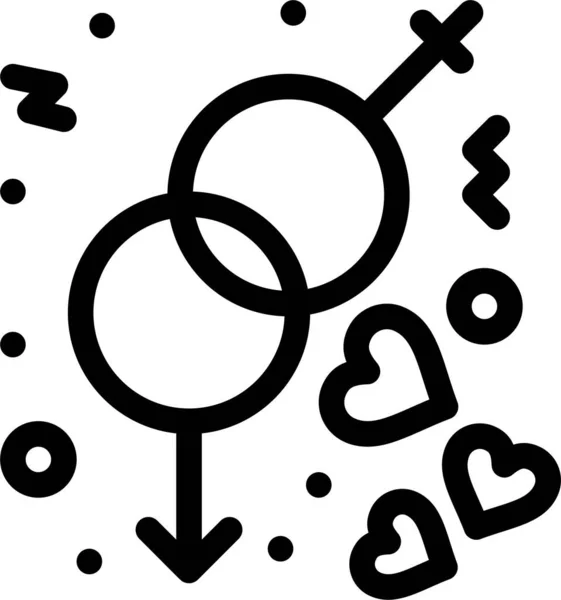 Engagement Gender Love Icon Loveromance Category — Stock Vector