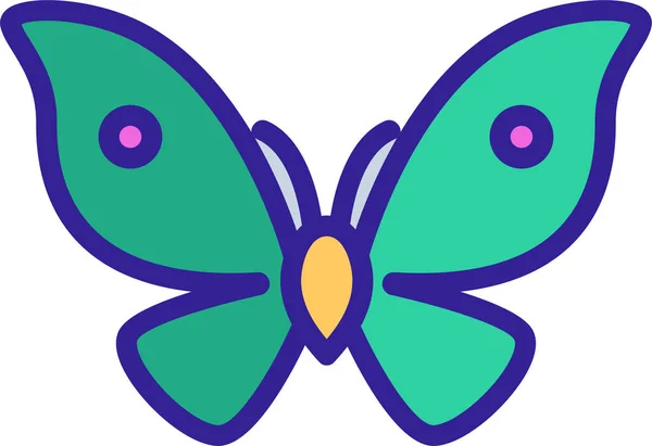 Butterfly Insect Filledoutline Icon Filledoutline Style — Stock Vector