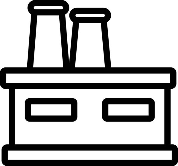 Budynek Fabryka Ikona Domu Kategorii Budynku — Wektor stockowy