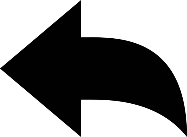 Pfeil Symbol Für Mail Antworten Solidem Stil — Stockvektor