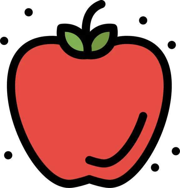 Значок Фруктів Яблучної Їжі Категорії Харчових Напоїв — стоковий вектор