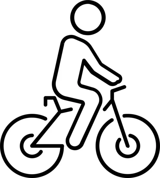 骑自行车的人图标 — 图库矢量图片