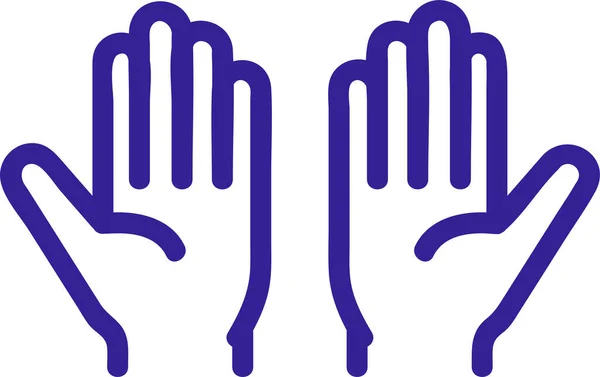 Arm Kontur Finger Ikon Ramadaneid Kategori — Stock vektor