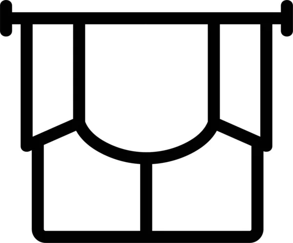 Konturvorhang Dekor Symbol — Stockvektor