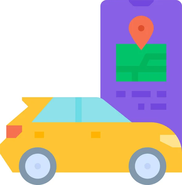 自动驾驶出租车图标 — 图库矢量图片