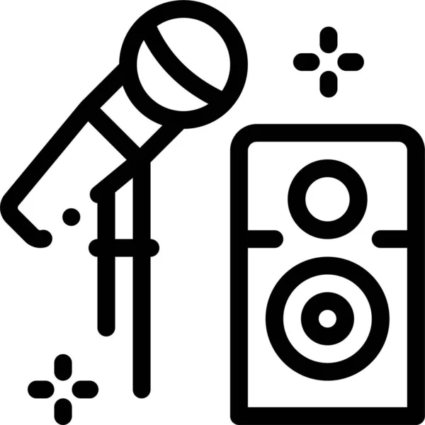 Equipment Event Microphone Icon — Stock Vector