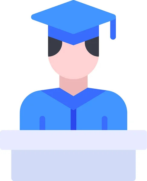 Avatar Educación Graduación Icono — Archivo Imágenes Vectoriales