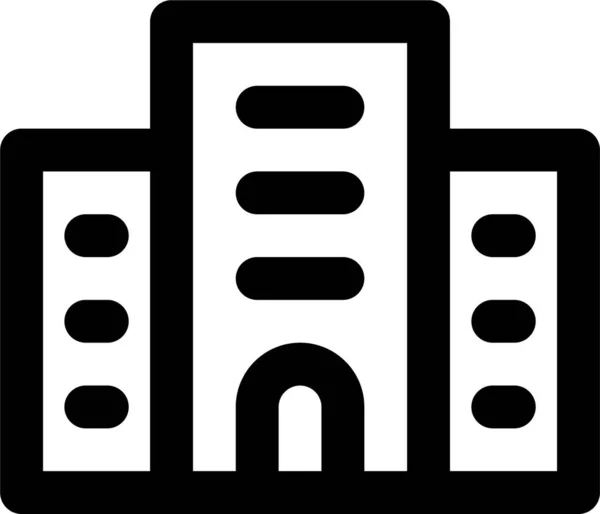 Икона Бизнеса Многоквартирного Дома Категории Управления Бизнесом — стоковый вектор