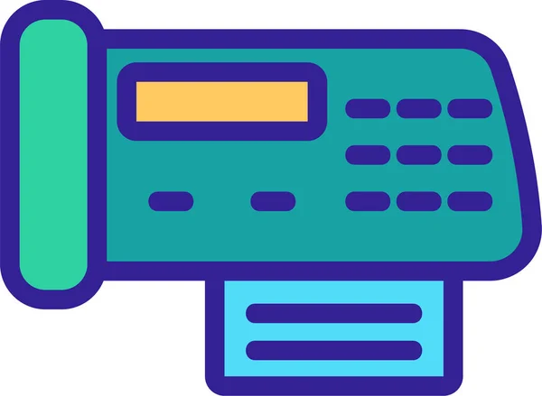 Contorno Comunicación Icono Fax Categoría Computerhardware — Archivo Imágenes Vectoriales