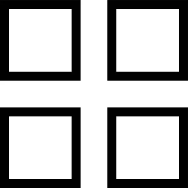 Grid Interface Symbol Umrissstil Anordnen — Stockvektor