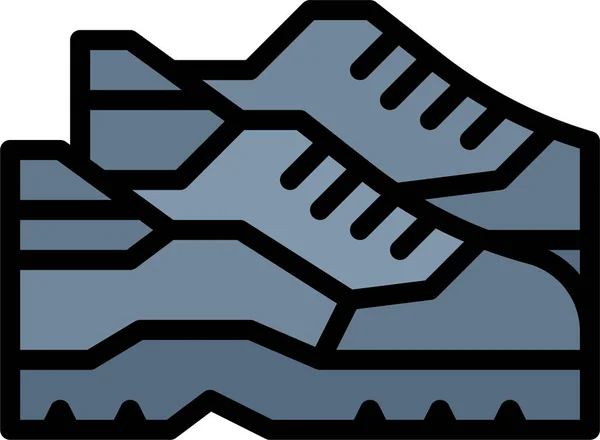 Filedoutline Tarzında Inşaat Güvenliği Ayakkabı Simgesi — Stok Vektör