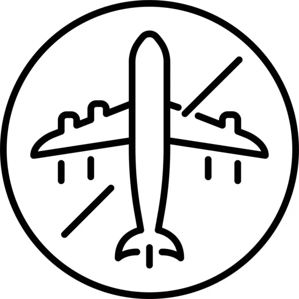 科罗内韦尔斯类飞机飞行图标 — 图库矢量图片