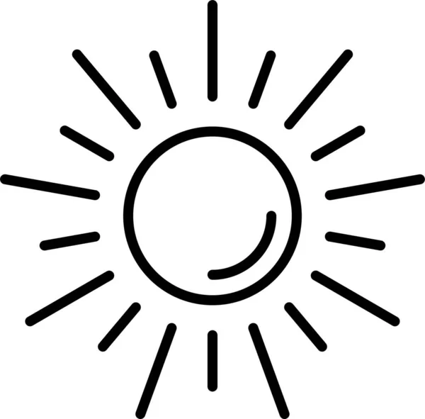 Sol Solar Verano Icono — Archivo Imágenes Vectoriales