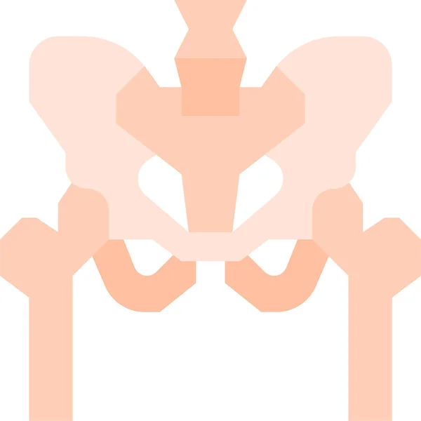 Anatomi Höftled Ikon Platt Stil — Stock vektor