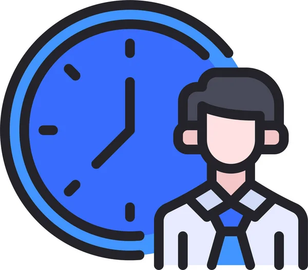 Employee Time Work Icon — Stock Vector