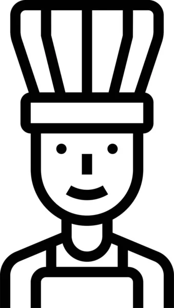 Ícone Cozinheiro Chef Carreira — Vetor de Stock