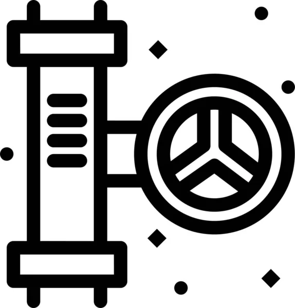 Ikona Hydraulika Mechanicznego Stylu Zarysu — Wektor stockowy