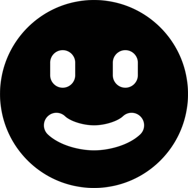 Emoji Emoticon Face Icon Solid Style — Stockový vektor