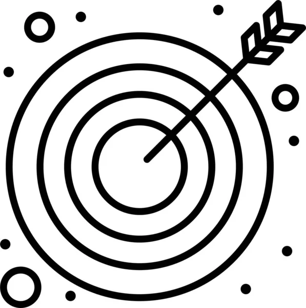 Flèche Objectif Succès Icône — Image vectorielle