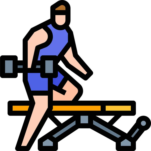 Fitness Fitness Fitness Icoon — Stockvector