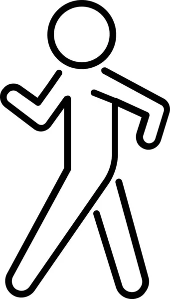Idrottsman Person Racewalking Ikon — Stock vektor