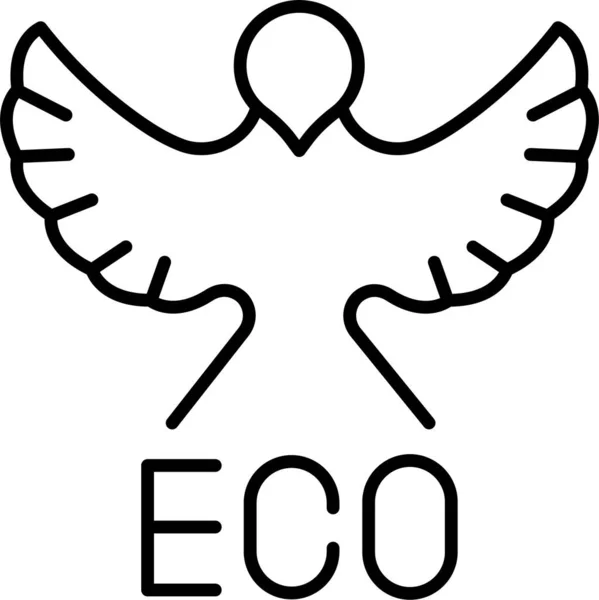 Día Pájaro Eco Icono — Vector de stock